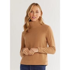 Dudley Stephens S Park Slope Turtleneck Vello Fleece Camel